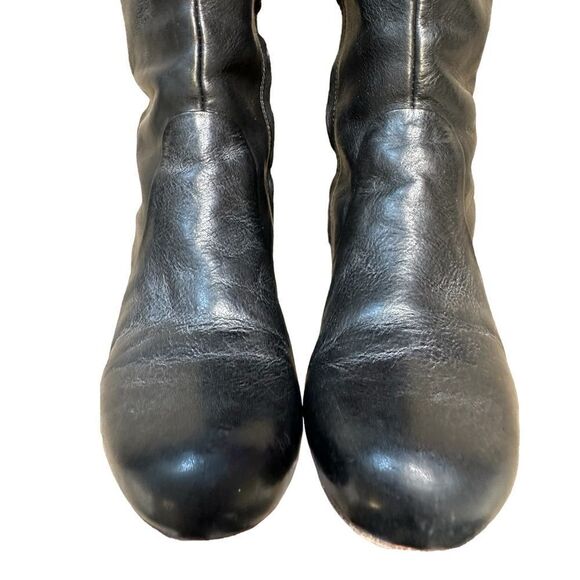 Frye Black Tall Leather Lisa Boots Size 6 - Picture 7 of 16